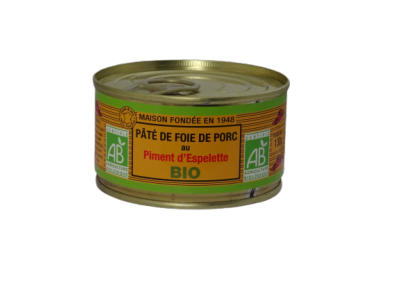 Pâté de Foie de Porc BIO au Piment d’Espelette - Bocal 130g