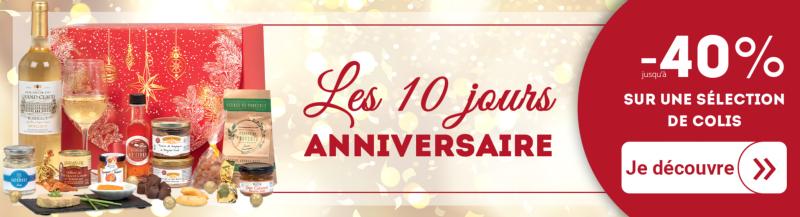 Les 10 Jours Anniversaire chez Colis Gourmands !