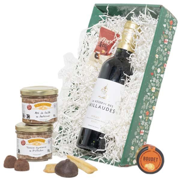 Panier Garni - Corbeille " Bonnes Fêtes " 1 Personne