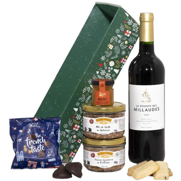 Panier Garni - Corbeille " Bonnes Fêtes "