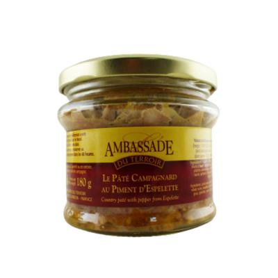 Le Pâté Campagnard au Piment d'Espelette - Bocal 180g
