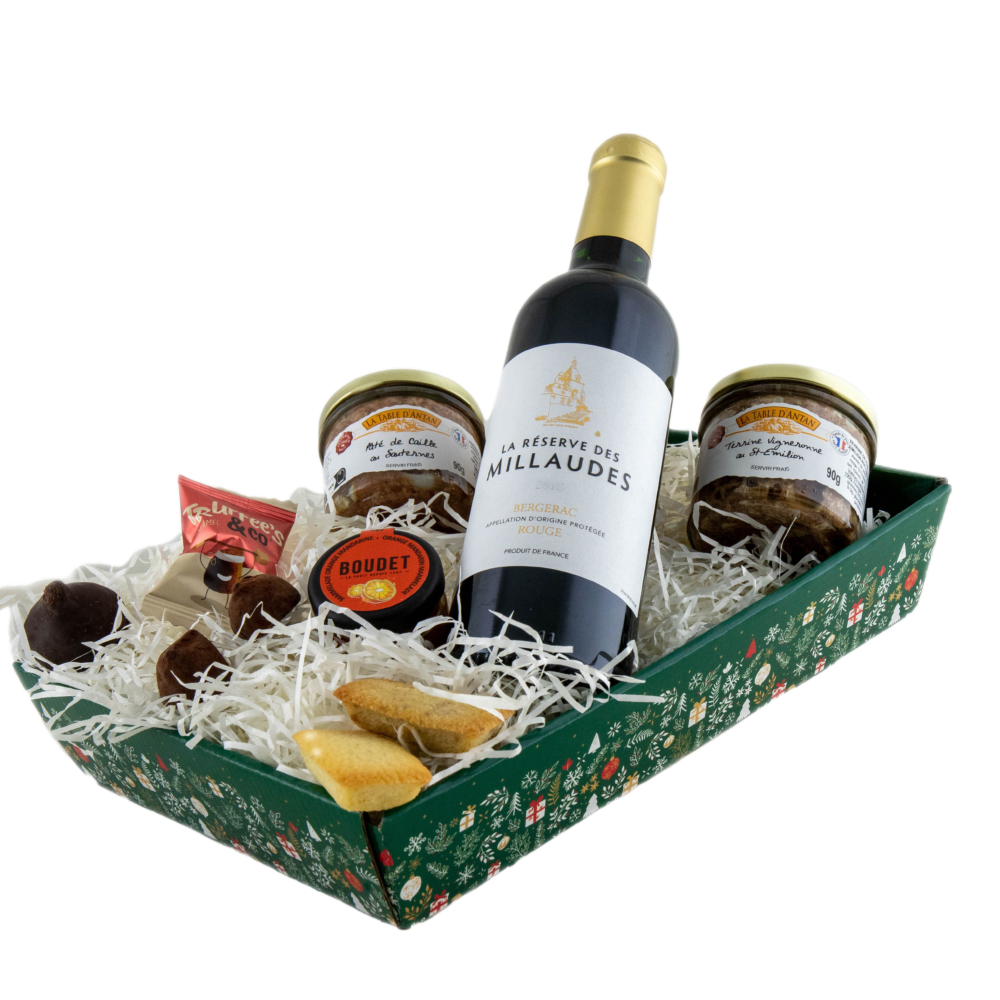 Panier Garni - Corbeille " Bonnes Fêtes "