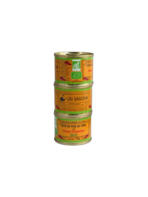 Lot de 3x70g Pâté de Foie de Porc BIO - Bocal 130g