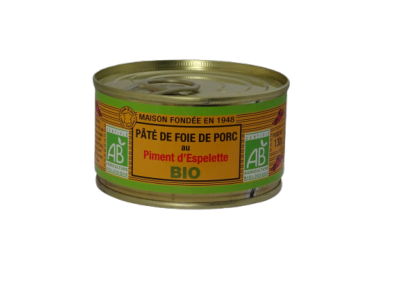 Pâté de Foie de Porc BIO au Piment d’Espelette - Bocal 130g