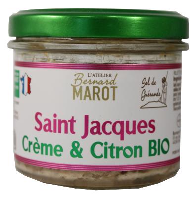 Rillettes de Saint-Jacques Crème & Citron BIO - Bocal 100g