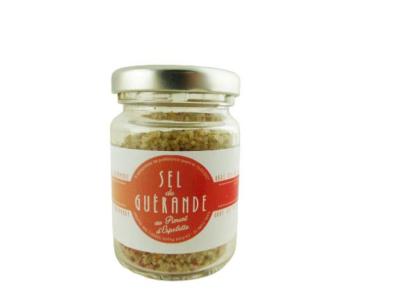 Pot de Gros Sel de Guérande au Piment d'Espelette - Bocal 70g