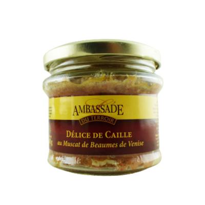 Le Pâté de Caille au Muscat de Beaumes de Venise - Bocal 180g