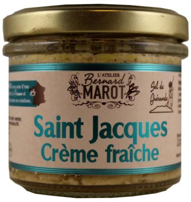 Saint Jacques à la Crème Fraiche & Sel de Guérande  - Bocal 100g